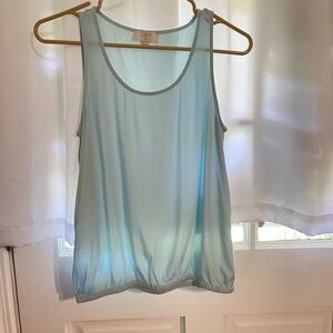LOFT Blue Sleeveless Relaxed Tank Top